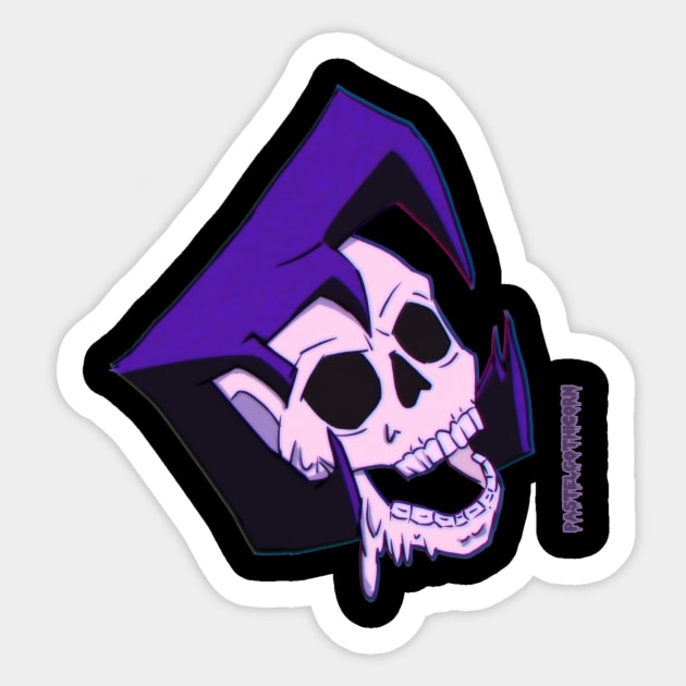 Skull Gaz design Sticker by Pastelgothicorn